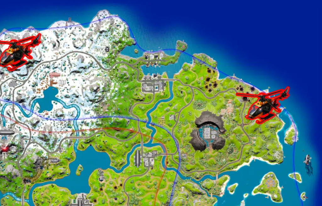 Where Are The Helicopters In Fortnite Map Locations Optic Flux